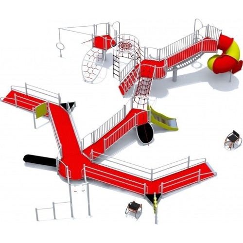 Zestaw integracyjny na plac zabaw dla osób na wózkach inwalidzkich Inter-Play Dragon