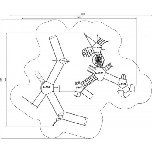Zestaw integracyjny na plac zabaw dla osób na wózkach inwalidzkich Inter-Play Dragon