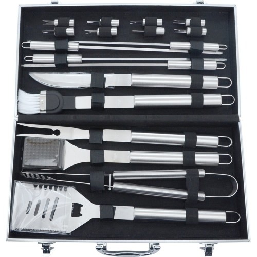 Zestaw narzędzi do grillowania Cattara - 18 elementów, aluminiowa walizka