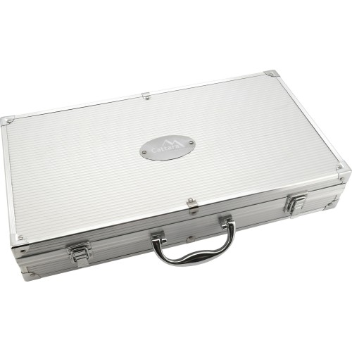 Zestaw narzędzi do grillowania Cattara - 18 elementów, aluminiowa walizka