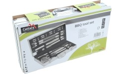 Zestaw przyborów do grilla Cattara – 18 szt., aluminiowa walizka