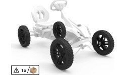 Czarne koło 12,5x2,50-9 do jazdy w każdym terenie