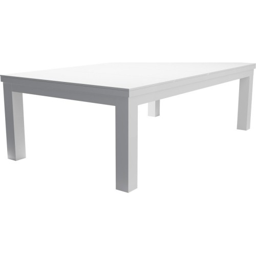 Stół bilardowy / stół do jadalni, Rasson Penelope II, błyszcząca biel z pokrowcem na stół, 7 stóp, obrus klubowy żół