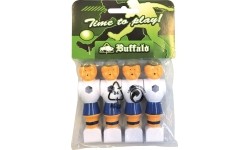 Wymienny piłkarzyk Buffalo, 16mm, niebieski/biały, 4szt.