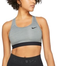 Damski biustonosz sportowy Nike Swoosh Band, szary BV3900 084