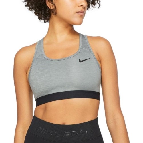 Damski biustonosz sportowy Nike Swoosh Band, szary BV3900 084