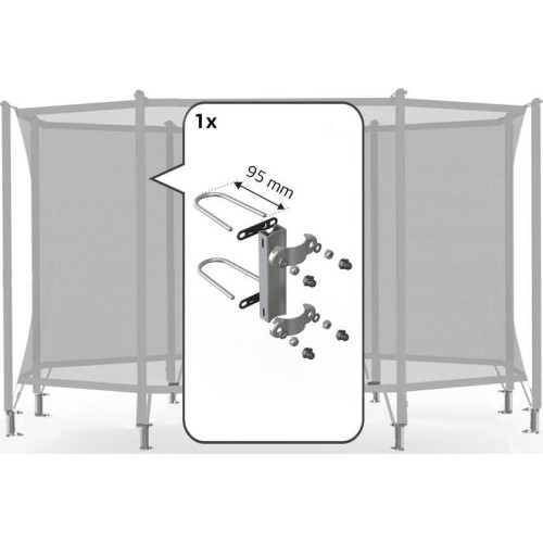 Łączniki siatki bezpieczeństwa Berg Comfort do 1 rury, 95 mm