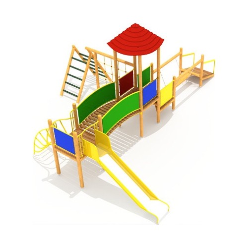 Drewniany plac zabaw dla dzieci model 14-A