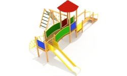 Drewniany plac zabaw dla dzieci model 14-A