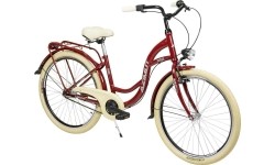 Dviratis AZIMUT Vintage 26" 3-biegowy 2023 bordowo-kremowy błyszczący