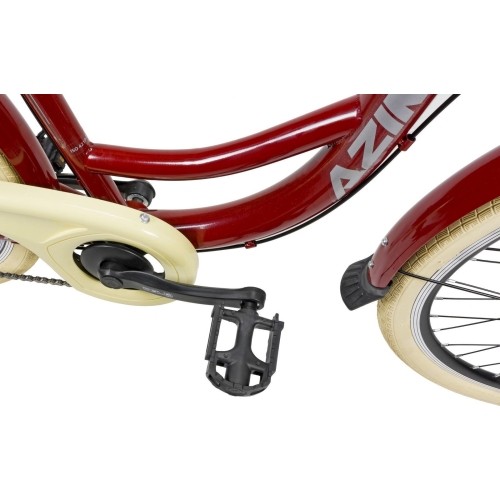 Dviratis AZIMUT Vintage 26" 3-biegowy 2023 bordowo-kremowy błyszczący