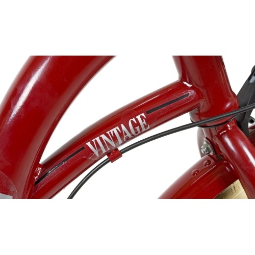 Dviratis AZIMUT Vintage 26" 3-biegowy 2023 bordowo-kremowy błyszczący