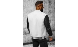 Skórzana kurtka męska J.Style Black White 11Z8068