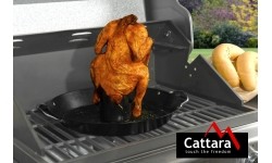 Stojak do grillowania kurczaka z patelnią