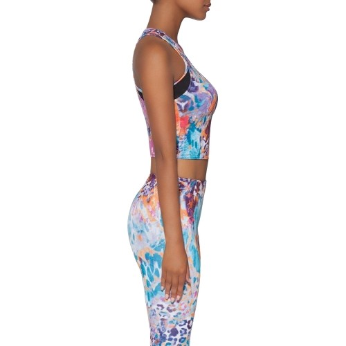 Damska koszulka fitness Bas Bleu Caty 30 - Multicolour