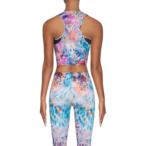 Damska koszulka fitness Bas Bleu Caty 30 - Multicolour