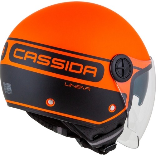 Kask motocyklowy Cassida Handy Plus Linear Pearl Matte Orange/Black