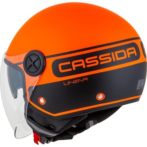 Kask motocyklowy Cassida Handy Plus Linear Pearl Matte Orange/Black