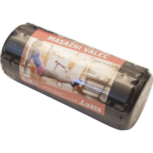 Wałek do masażu Yate - 33x14 cm, czarny