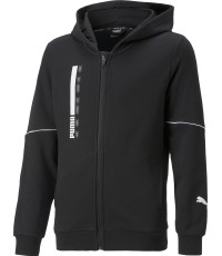 Puma Active Sports Full-Zip Hoodie bluza dla młodzieży czarna 670075 01