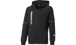Puma Active Sports Full-Zip Hoodie bluza dla młodzieży czarna 670075 01