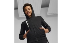 Puma Active Sports Full-Zip Hoodie bluza dla młodzieży czarna 670075 01
