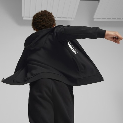 Puma Džemperis Paaugliams Active Sports Full-Zip Hoodie Black 670075 01