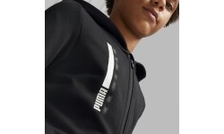 Puma Active Sports Full-Zip Hoodie bluza dla młodzieży czarna 670075 01