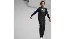 Puma Active Sports Full-Zip Hoodie bluza dla młodzieży czarna 670075 01