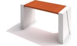 Betonowy stół Inter-Play Deco 01, biały