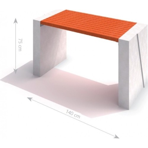Betonowy stół Inter-Play Deco 01, biały