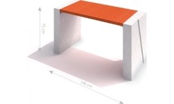 Betonowy stół Inter-Play Deco 01, biały