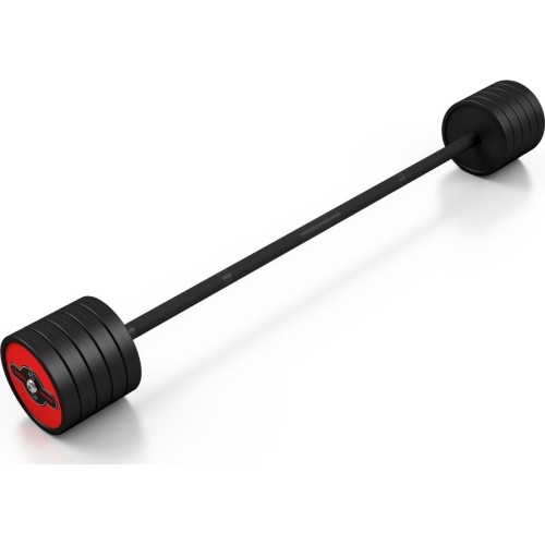 Sztanga gumowa o stałym obciążeniu Marbo Sport, 45 kg, czerwona