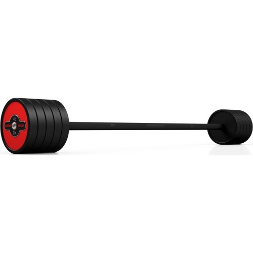 Sztanga gumowa o stałym obciążeniu Marbo Sport, 45 kg, czerwona