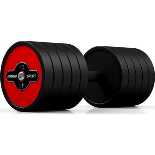 Hantel gumowany Marbo, 40 kg, czerwony