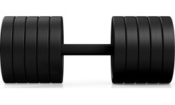 Hantel gumowany Marbo, 40 kg, czerwony