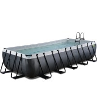 Basen EXIT Black Leather 540x250x100cm z pompą z filtrem piaskowym – czarny