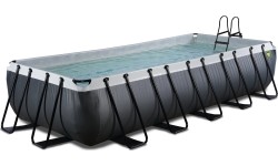 Basen EXIT Black Leather 540x250x100cm z pompą z filtrem piaskowym – czarny