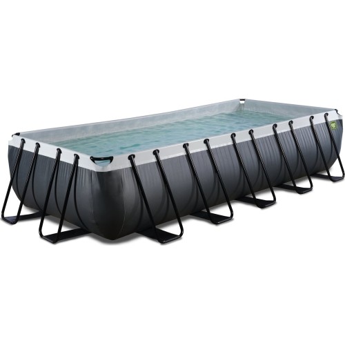 EXIT Black Leather basen 540x250x100cm z pompą filtrującą piasek - czarny