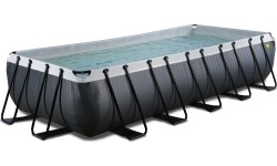 Basen EXIT Black Leather 540x250x100cm z pompą z filtrem piaskowym – czarny