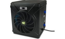 EXIT Czarny basen skórzany 540x250x100cm z pompą filtrem piaskowym i kopułą oraz pompą ciepła - czarny