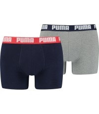 Bokserki męskie Puma Basic Boxer czarno-szare