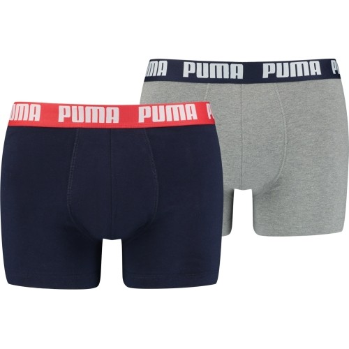 Bokserki męskie Puma Basic Boxer czarno-szare