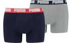 Bokserki męskie Puma Basic Boxer czarno-szare