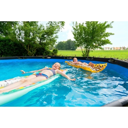 EXIT Black Leather basen ø488x122cm z pompą z filtrem piaskowym - czarny