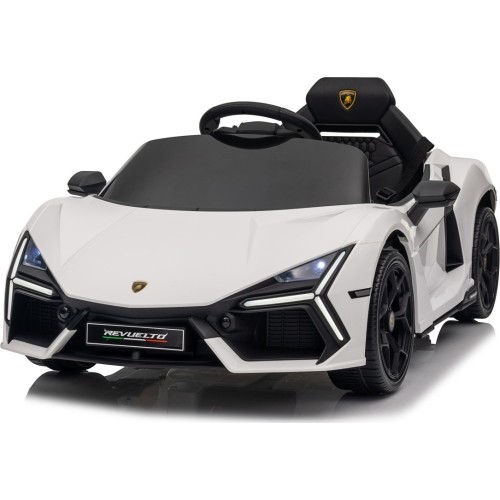 Biały pojazd Lamborghini Revuelto
