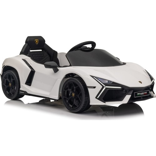 Biały pojazd Lamborghini Revuelto