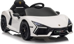 Biały pojazd Lamborghini Revuelto