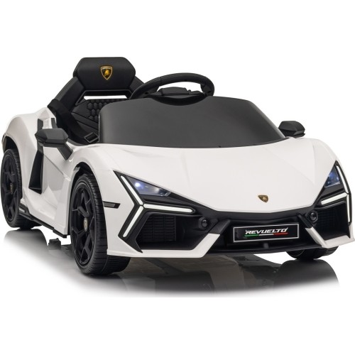 Biały pojazd Lamborghini Revuelto
