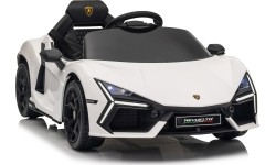 Biały pojazd Lamborghini Revuelto